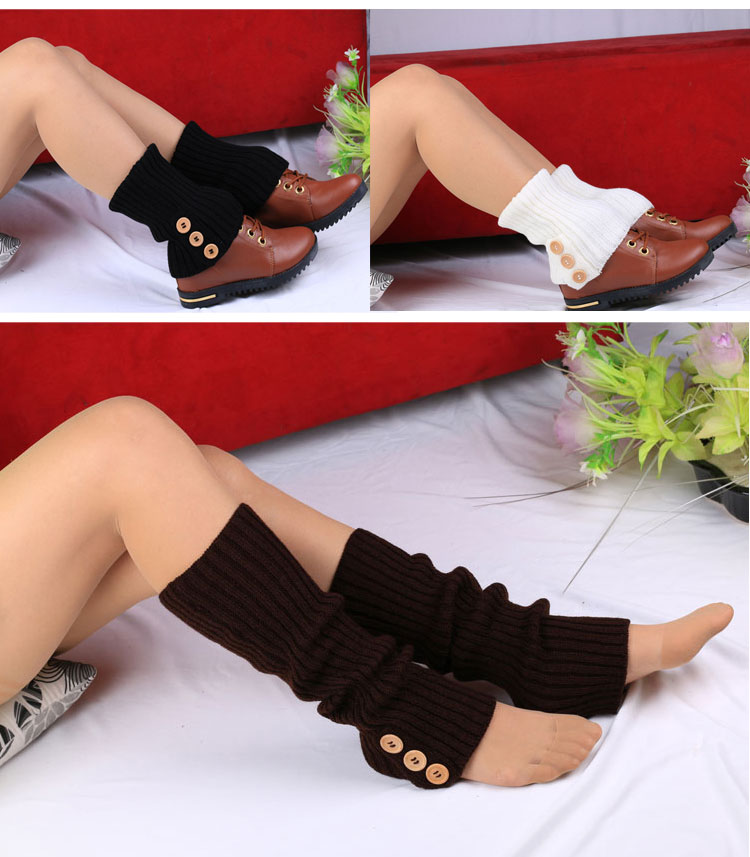 Phiên bản đơn giản của Hàn Quốc mùa thu và mùa đông dày len dày quần legging ấm xà cạp bộ chân của bộ chân giày vớ cọc cọc vớ nữ vớ mắt cá chân