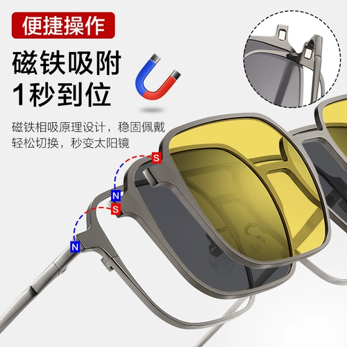 Myopia set Magic Magnetic Glasses Мужские лучевые поляриты поляриты против увлажняющего средства для увлажнения