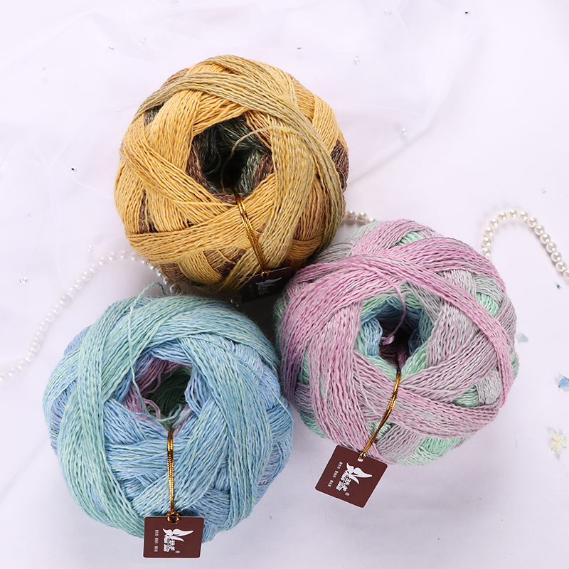 Fairy's home to play beauty < Queen's Magic Ball > Long section dye Aussie wool glitter wool weave parquet sweater thread