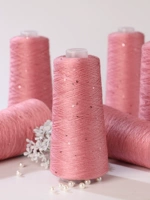 Tencel красочные блестки ручной работы diy сверкающая шерстяная нить ручная вязальная палочка игла для вязания крючком мохеровая нить материал посылка