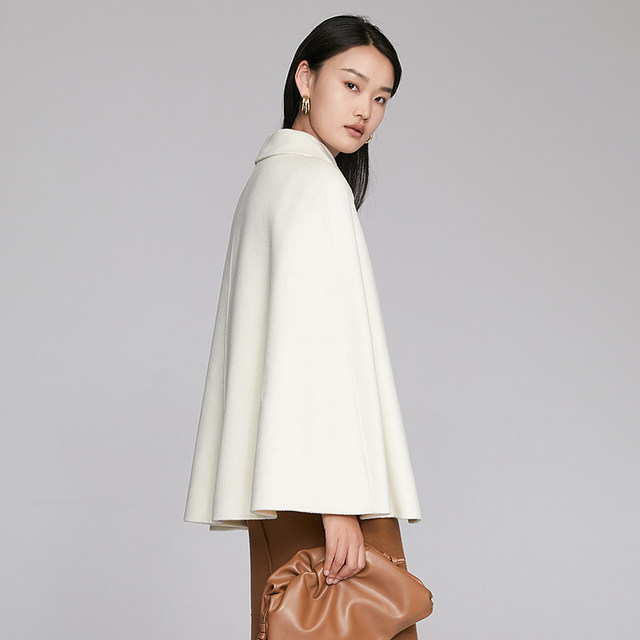 MYMO Sheep Wool Double-sided Wool Coat Lauder 2023 Autumn and Winter New Cape Coat 652K