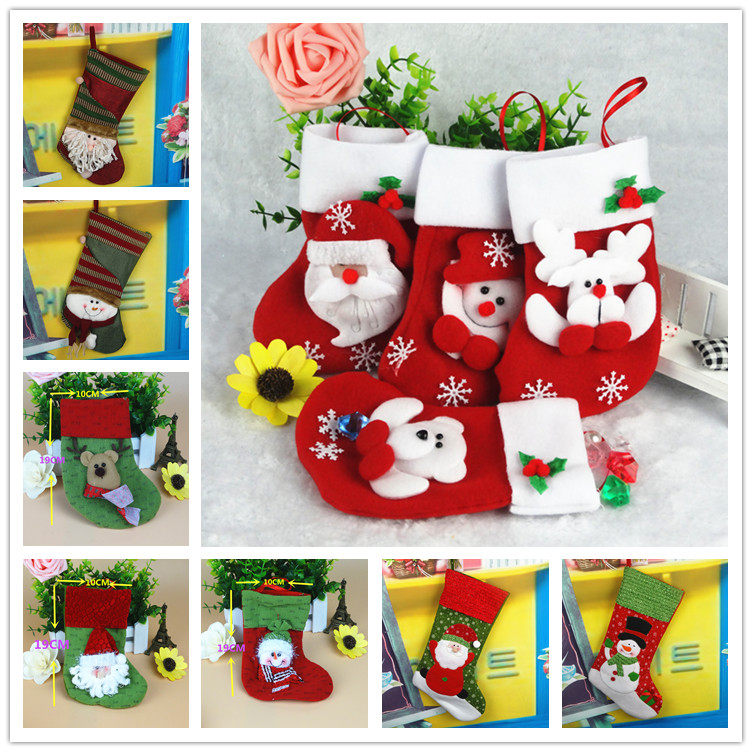 Small number Christmas decorations socks Christmas socks Gift bags Christmas socks Socks Candy Bag Christmas Big stockings