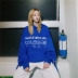 Whoa Hà! Ins siêu áo len trùm đầu nam thương hiệu thủy triều hip hop oversize lỏng lẻo nam và nữ phần mỏng áo ao len nam Áo len