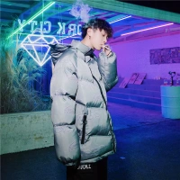 Whoa Hà! Ins triều thương hiệu hip hop cotton overover nam và nữ lỏng lẻo cộng với nhung áo đôi mùa đông áo đôi nam nữ
