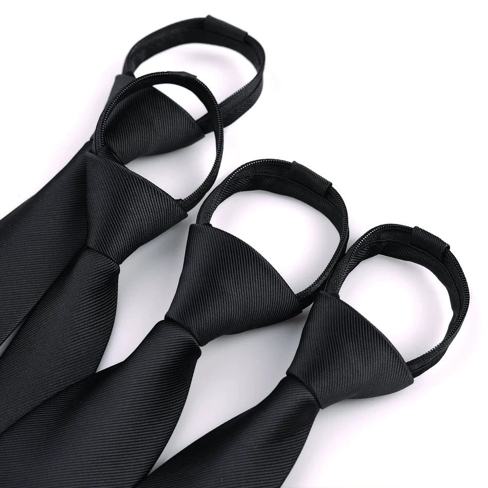 Tie Korean style, universal black, multiple lengths (47/38/30 cm) and width/zip options