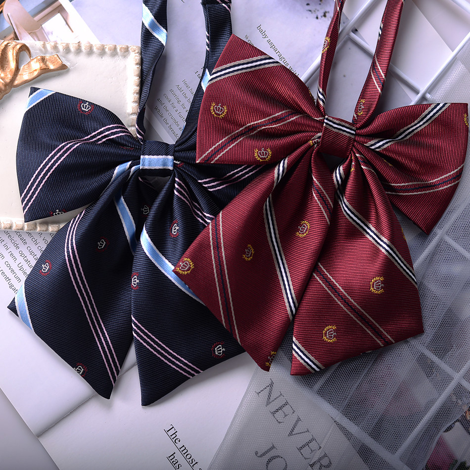 Japanese JK style bow tie, female student uniform shirt accessories, collar flower, school style sailor uniform bow tie, versatile red and blue.