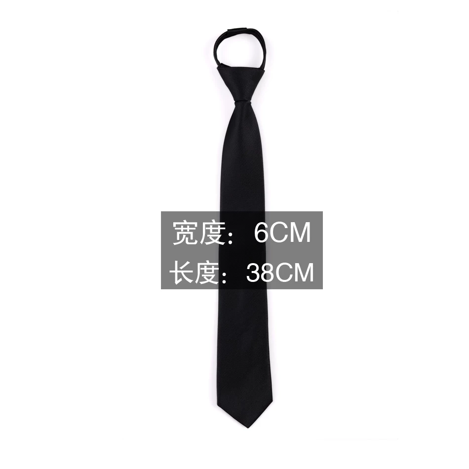 Tie Korean style, universal black, multiple lengths (47/38/30 cm) and width/zip options