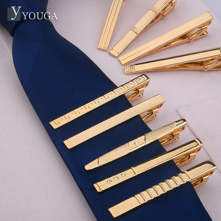 Special price men's fashion simple gold tie clip Korean version clip Simple business professional wedding collar clip