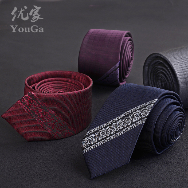 Nano Waterproof Men's Groom Business Korean Version Narrow Tie Embroidered Lace Casual 6CM groom gift box dress-Taobao