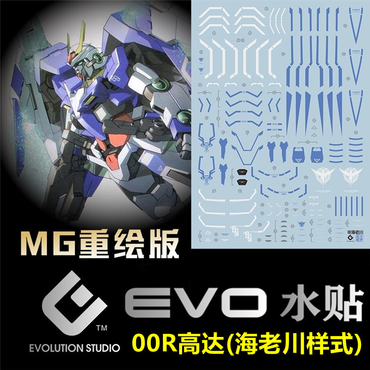 (EVO) MG 1:100 GN-0000 GNR-010 00R 00R to (Hai Laochuan Style) fluorescent water sticker