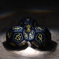Masters original customized blue sandstone dice set of 3 physical constellation sieves with multiple sides