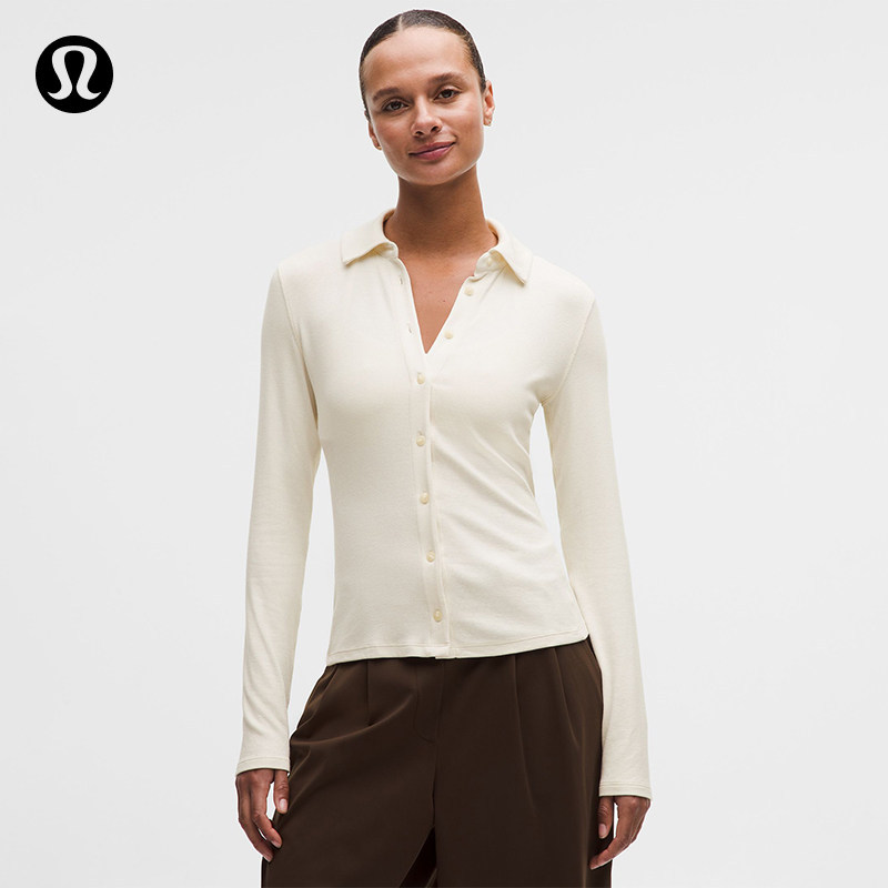 Hold Tight Women's Slim Fit Collared Long Sleeve Shirt丨Lululemon丨Lw3Ia5S Hold Tight Women's Slim Fit Collared Long Sleeve Shirt丨Lululemon丨Lw3Ia5S