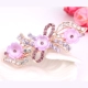 Kẹp tóc người lớn phiên bản Hàn Quốc của phụ kiện tóc pha lê màu tím clip hàng đầu rhinestone kẹp tóc bướm chéo clip đuôi ngựa clip lớn mùa xuân clip dây buộc tóc cho bé gái