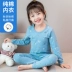 Trẻ em trung niên vải cotton cha mẹ trẻ em đồ lót trẻ em cô gái dài tay quần áo ở nhà mùa xuân và mùa thu mỏng đáy quần áo mùa thu quần dài phù hợp với Cha mẹ và con