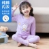 Trẻ em trung niên vải cotton cha mẹ trẻ em đồ lót trẻ em cô gái dài tay quần áo ở nhà mùa xuân và mùa thu mỏng đáy quần áo mùa thu quần dài phù hợp với Cha mẹ và con