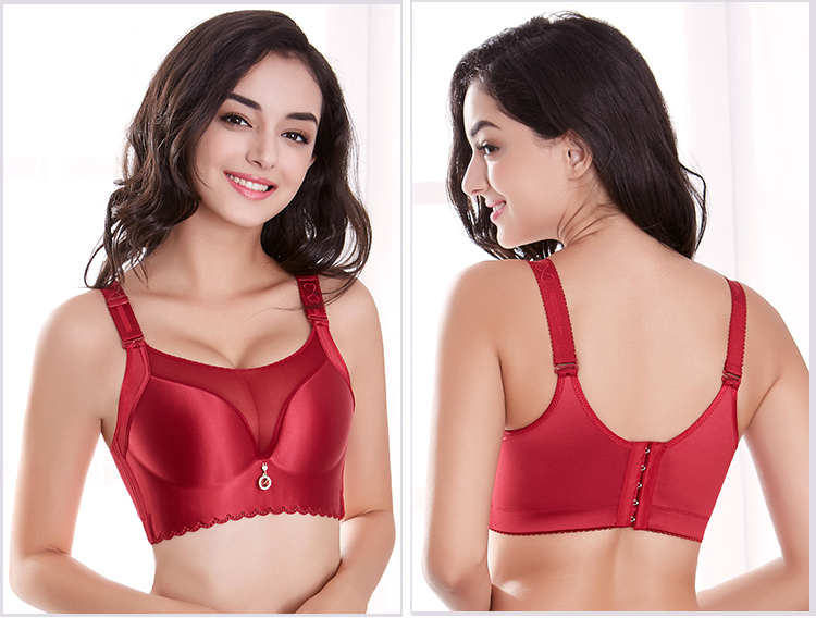 Không có dấu vết không có vòng thép cộng với phân bón XL bra béo mm200 kg thu thập phần mỏng đồ lót nữ chống nhẹ áo ngực ko dây