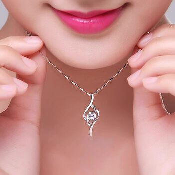Pt950 platinum necklace birthday gift counter platinum necklace versatile jewelry diamond pendant for women