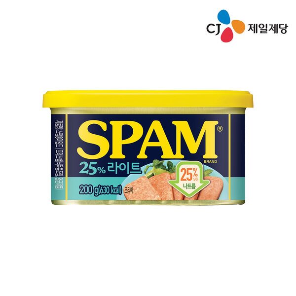 South Korea imported CJ Xijie Baixue SPAM low-salt luncheon meat containing pure pork lean meat 95% canned 200g