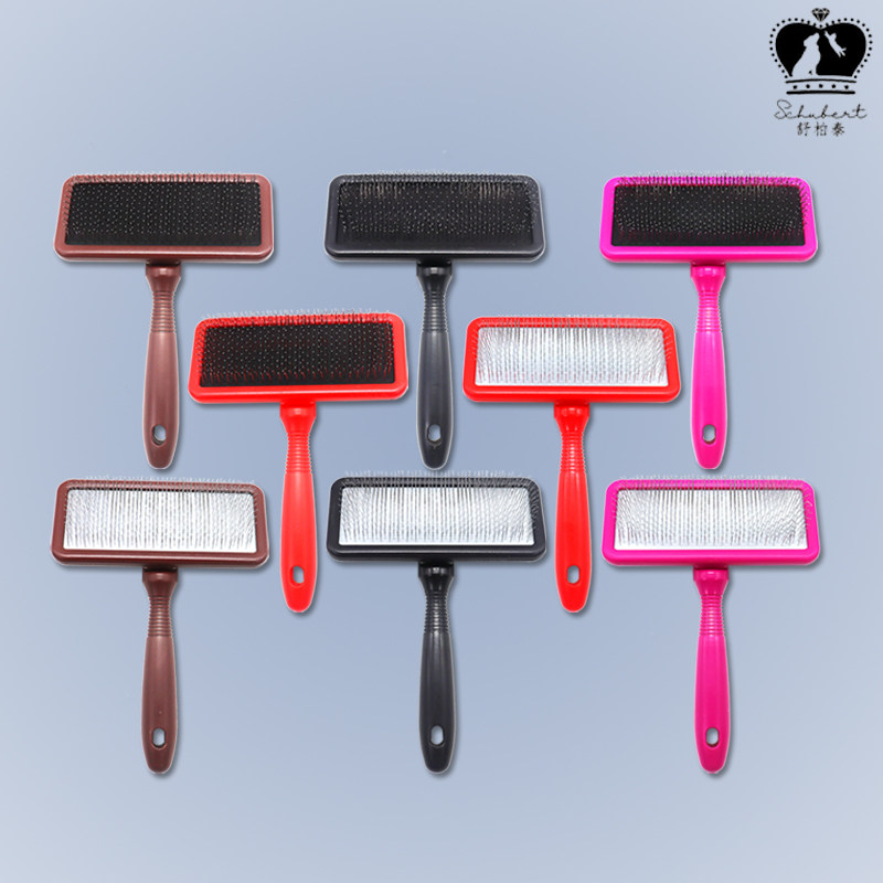 Shubatai Needle Comb Pet Grooming Plastic Handle Dog Cat Floating Hair Pulling Comb Unknotting Hair Soft Needle Hard Needle