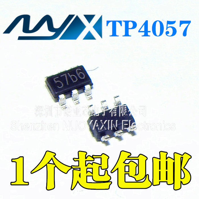 Brand new original TP4057 57BA 57B0 57B lithium battery charging IC 500mA patch SOT-23-6