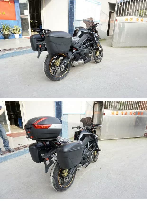 Áp dụng cho hộp bên Gwangyang CK400 Hộp bên CK400 Giải nén trên hộp đuôi Hộp phía sau hộp phía sau - Xe gắn máy phía sau hộp hộp đựng đồ xe winner