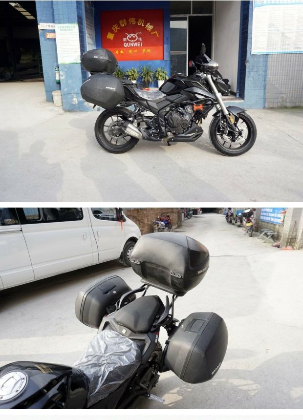 Áp dụng cho Longxin 500R vô cấp Xiabian hộp bên LX500 hộp phía sau thùng chứa phía sau Không có gì Xia De bên hộp cuối - Xe gắn máy phía sau hộp thùng sau xe máy nhỏ gọn