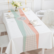 Nordic Simplicity Joins Table Flag TV Cabinet Table Cloth Table Cloth Table Cloth Cotton Hemp Cloth Art Little Fresh Desk Banner