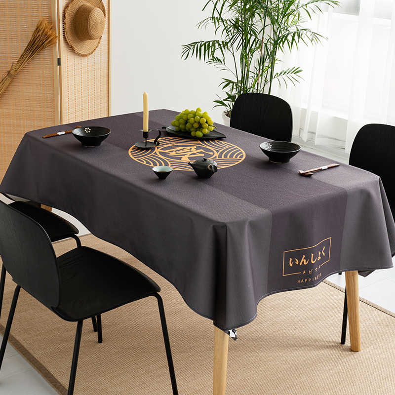japanese-style tablecloth and wind, waterproof and oil-proof cotton and linen customization, tea table tablecloth, zen tablecloth, chinese style tea tablecloth