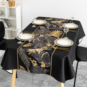 黑金简约桌布北欧桌布长方形桌布