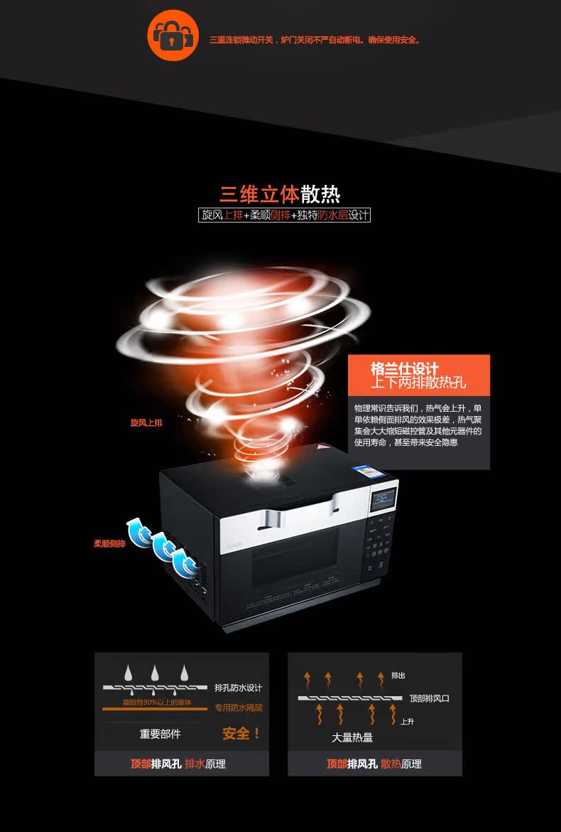 lò nướng ukoeo 32l Lò vi sóng biến tần bằng thép không gỉ Galanz G80F25MSXLVII-ZM (M0) giá lò vi sóng