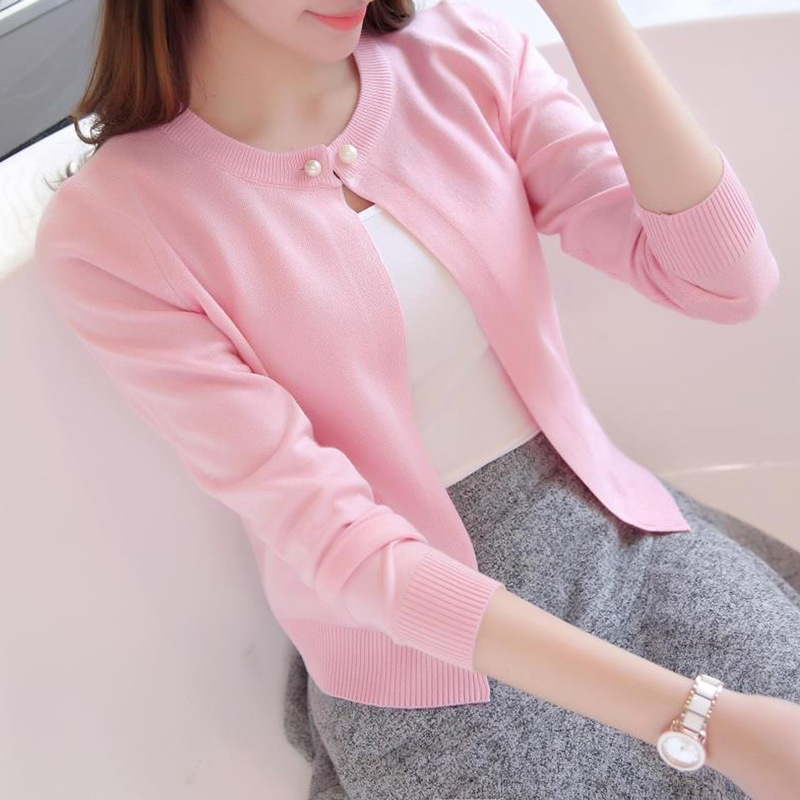 Knitted Cardigan Short Sun Protection Shawl Thin Coat Spring Summer Autumn New Women's Clothing 2017 Sweater Long Sleeve Air Conditioning Shirt