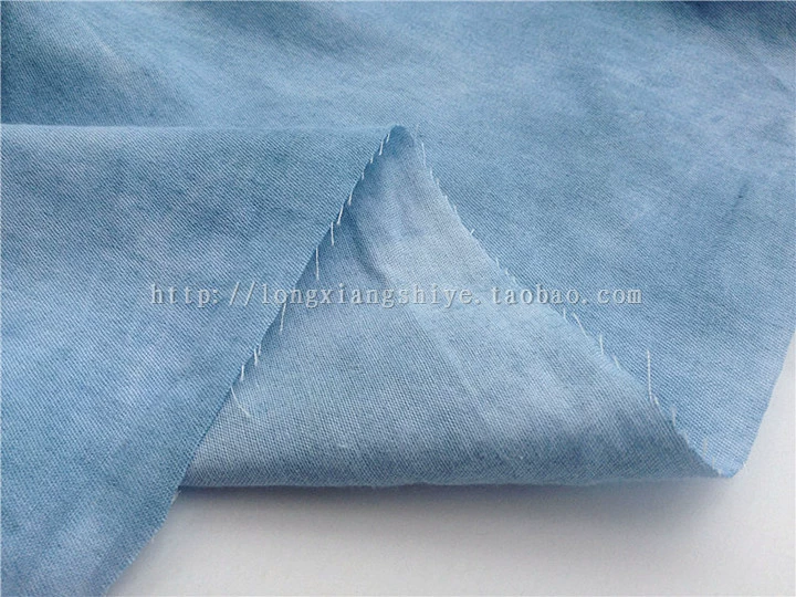 Xu hướng mới chất liệu mềm và mỏng rửa cà vạt nhuộm vải denim áo sơ mi vải - Vải vải tự làm chất vải tici