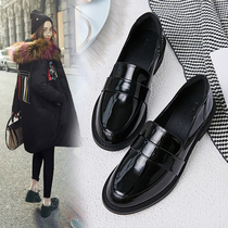 Leather small leather shoes women's 2022 summer comfortable Joker soft bottom English wind spring and autumn high-heeled soft leather black work shoes