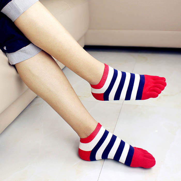 Vớ ngón tay cá tính nam vớ ngắn tất chân tất cả cotton thoáng khí thoải mái thể thao vớ cotton các loại quần tất
