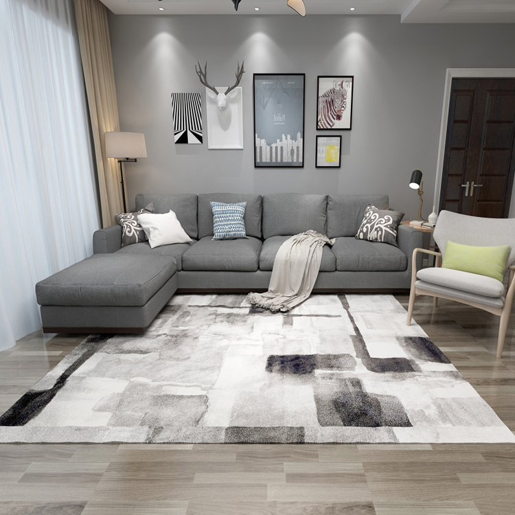 Bắc Âu hiện đại nhỏ gọn phong cách phòng khách sofa bảng thảm hình học giường pad phòng ngủ nhà hình chữ nhật thảm - Thảm tham trai san