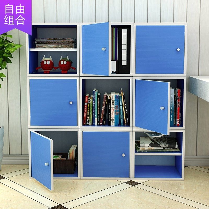 Cover Cabinet Color Set Bookcase Free Combination Classroom Students' Containing Cabinet Children's Containing Cabinet Set Cabinet Plaid.
