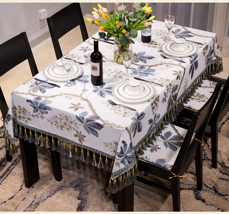 Một nước Mỹ mục vụ khăn trải bàn khăn trải bàn vải 1086 jacquard khăn trải bàn phòng chữ nhật vải sống bàn cà phê vải - Khăn trải bàn khăn trải bàn hoa văn