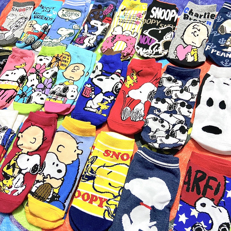Cute Cartoon Snoopy Short Socks Made of Pure Cotton, Export Surplus from Foreign Trade, Suitable for Couples and Best Friends