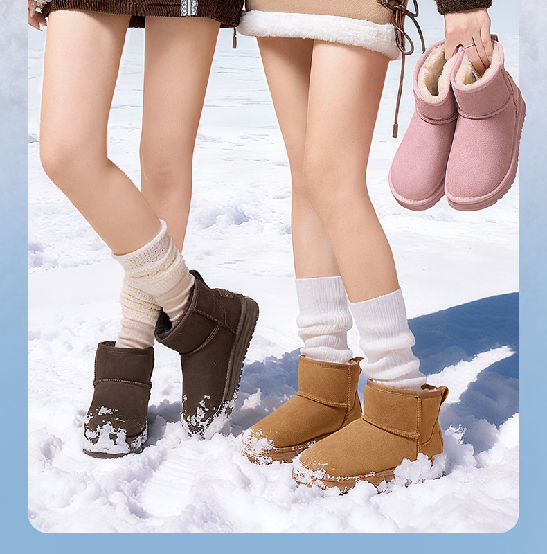 Camel 骆驼 25年冬季新款 加绒保暖 女式雪地靴 88VIP会员折后¥97.7包邮 4色可选