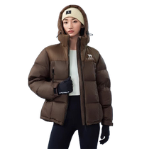 (Same as White Deer) Water-repellent velvet) Camel outdoor down jacket 24 winter new 3A antibacterial mens and womens bread jacket