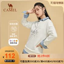 Camel womens 2021 Autumn New loose slim fashion round neck print casual Joker sweater women