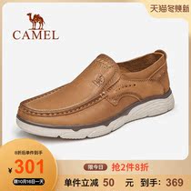 Camel Mens Shoes 2021 autumn new leather shoes mens comfortable leather soft cowhide shoes with feet breathable soft soles casual shoes