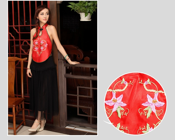 Phụ nữ dân tộc thời trang người lớn collared khóa phụ nữ dudou cheongsam cổ áo gợi cảm bụng * buổi sáng vinh quang đặc biệt cung cấp - Bellyband