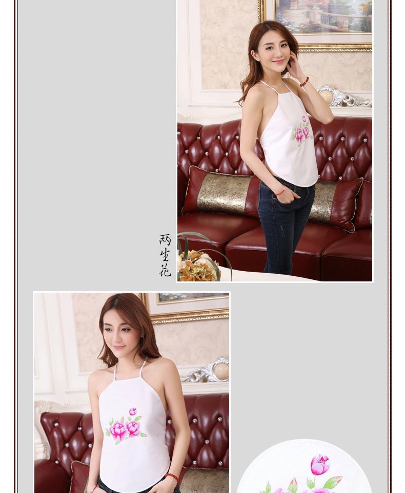 Bông gòn in hoa phong cách Trung Quốc tăng hai con bướm Phalaenopsis celadon quà tặng sinh nhật phụ nữ tạp dề * hoa bộ lụa mặc nhà