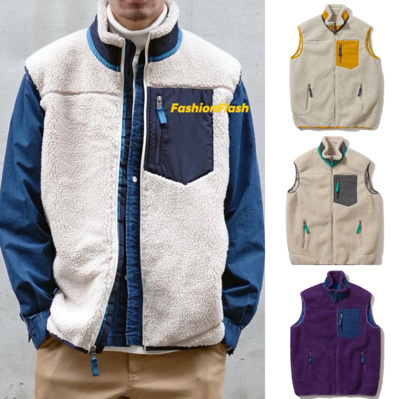Outdoor Japanese-Style Lamb Wool Vest, Unisex Fleece Warm Sports Casual Cold-Resistant Warm Jacket