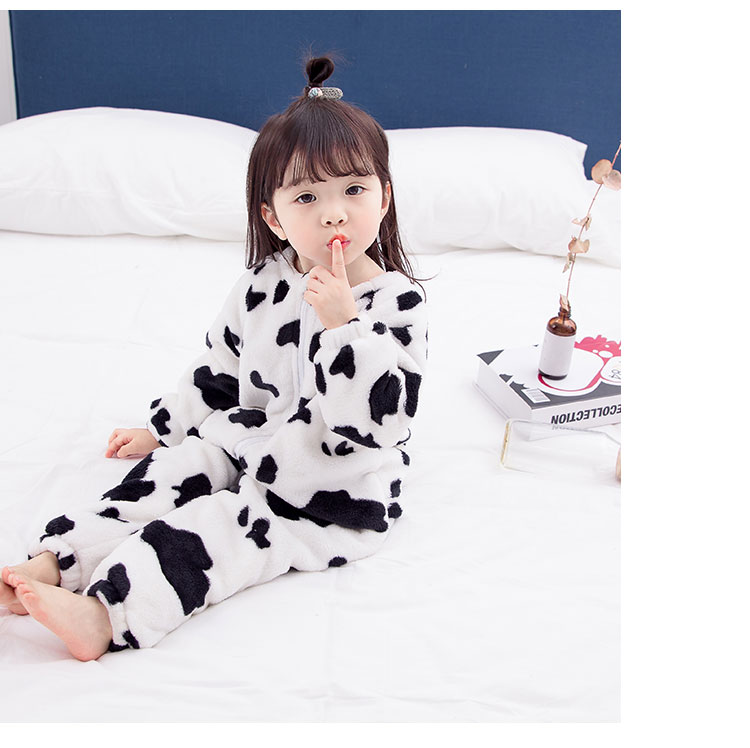 Mùa đông trẻ em mới san hô lông cừu dày túi ngủ ấm romper người thân đồ ngủ cô gái dịch vụ nhà shop quần áo trẻ em gần đây