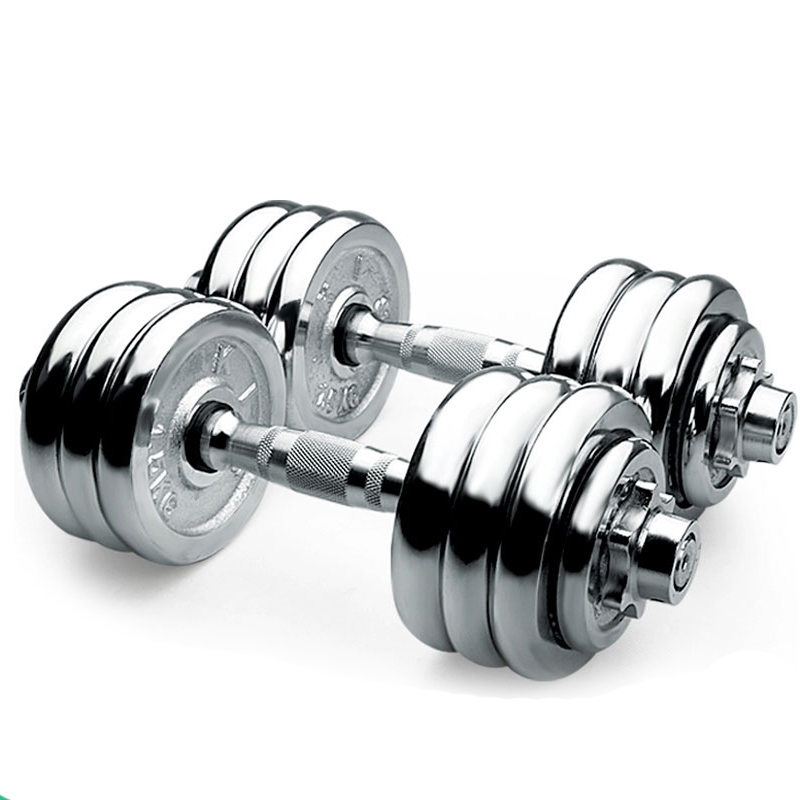 Electroplating Pure Metal Weight Adjustable Removable Dumbbell Men's Home Fitness Equipment 10 15 20 30 40KG