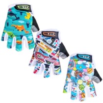 Children's bicycle gloves half finger riding half finger summer breathable anti-skid protection protection climbing slide scooter