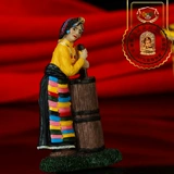 Тибетская красная тибетская характеристика традиционного мастерства Ajia Clank Clack Clack Camellia Camellia Passion Magnetic Patch