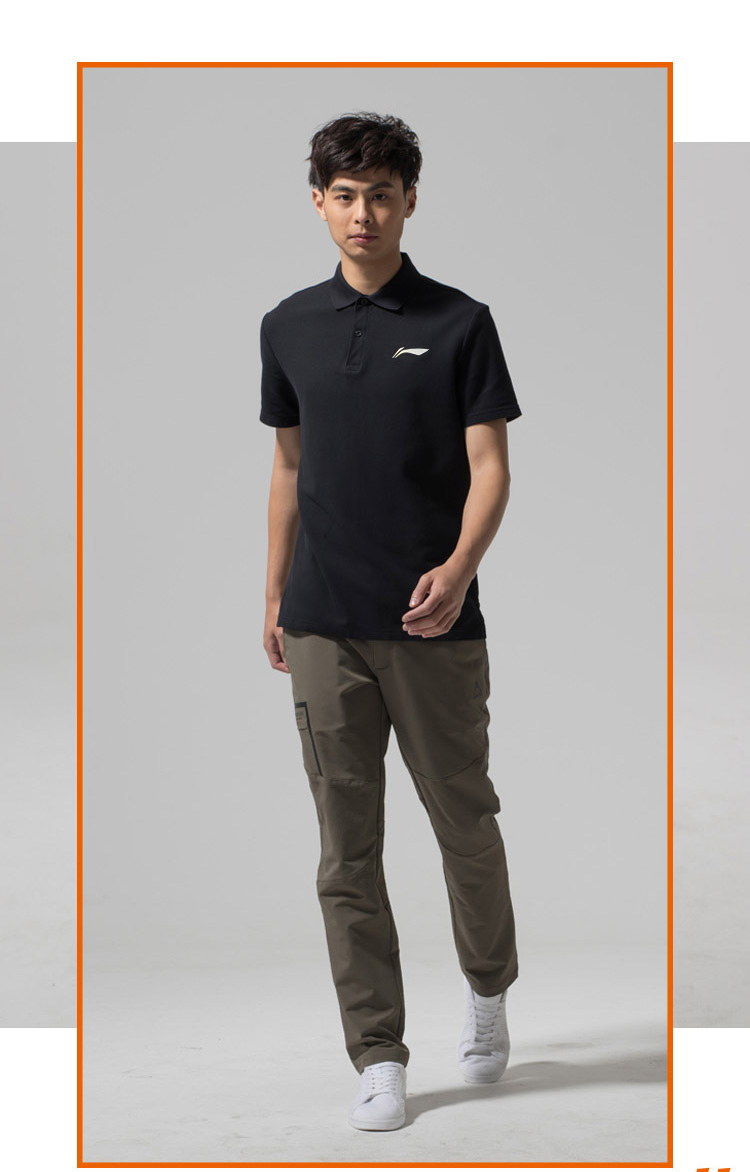 Li Ning áo thun nam 2019 mới ngắn tay áo sơ mi polo đào tạo loạt áo sơ mi thể thao cuộc sống giản dị - Áo polo thể thao áo polo nam trung niên